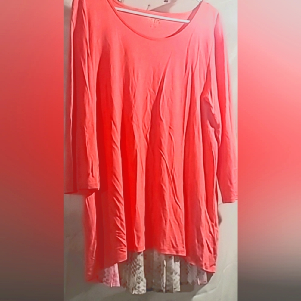 Woman's Large Apt 9 Orange/Coral Blouse